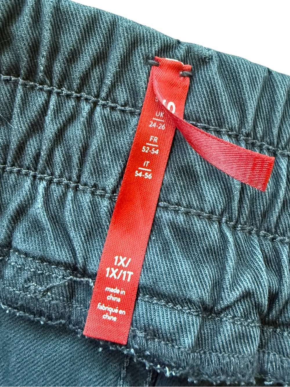 SPANX Plus Size Stretch Twill Utility Jogger Pants Gray Tapered Cargo 1X Travel - Picture 7 of 16